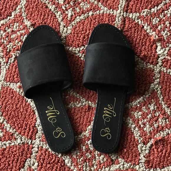 Black slide sandals - Picture 3 of 3